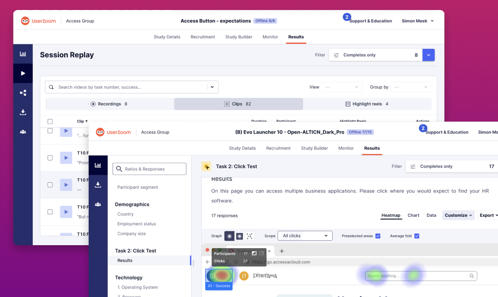 One of 500+ usability tests conducted during the project