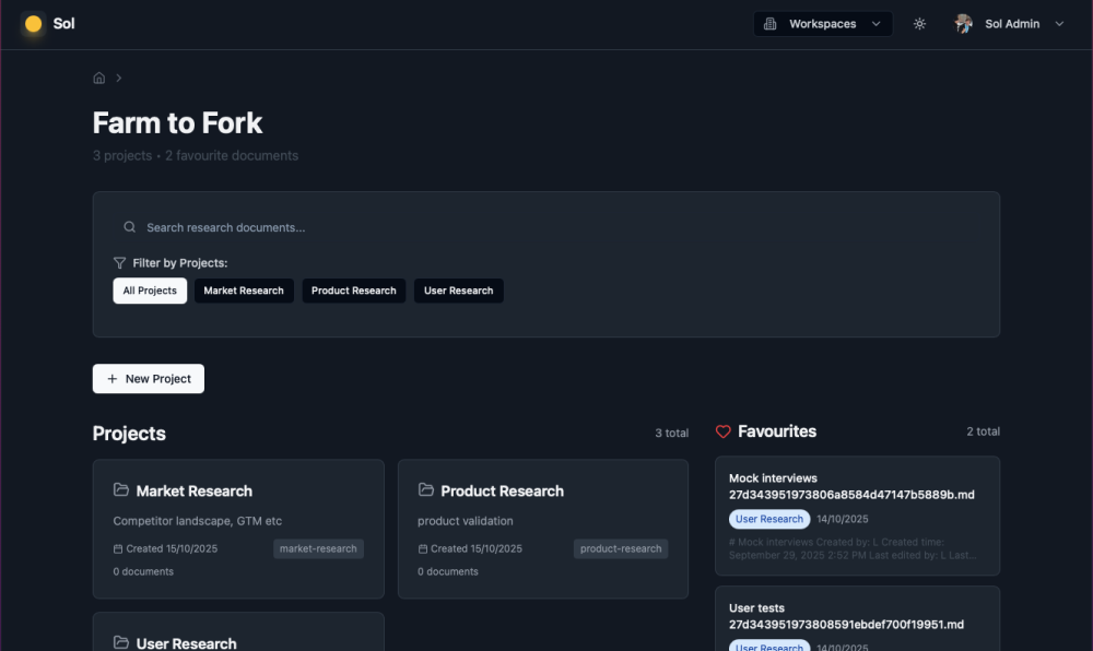 Sol — From Scattered Research to Shared Understanding
